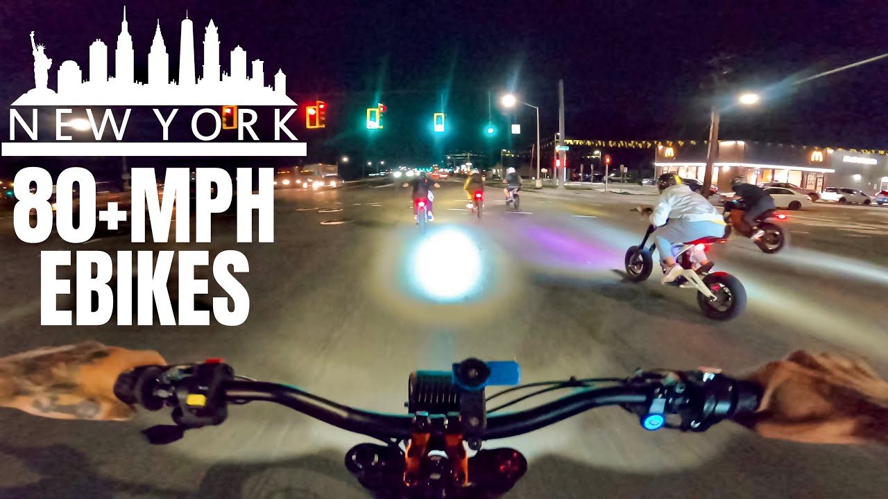 FASTEST Ebikes Rip Thru New York On My 1st INSANE NY Group Ride - 10,000 WATT Bikes!
