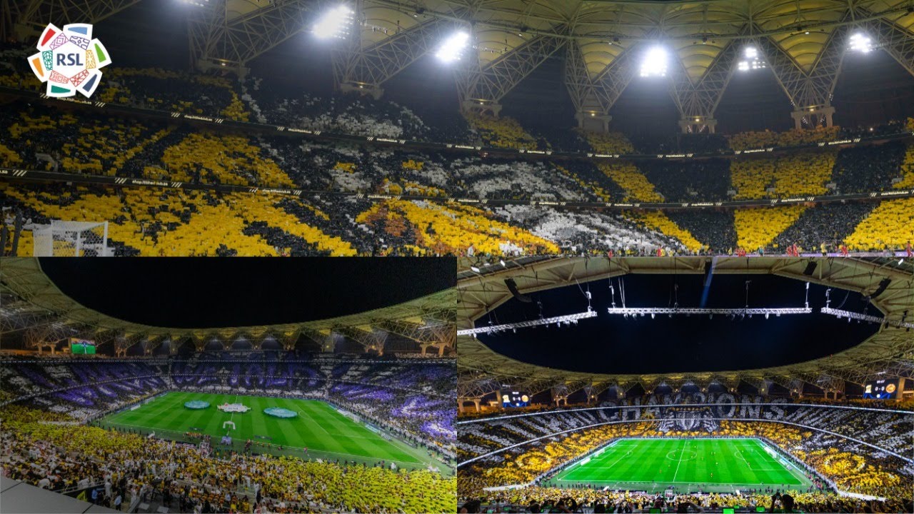 Ittihad's tifos were PEAK art to celebrate the title 🎨