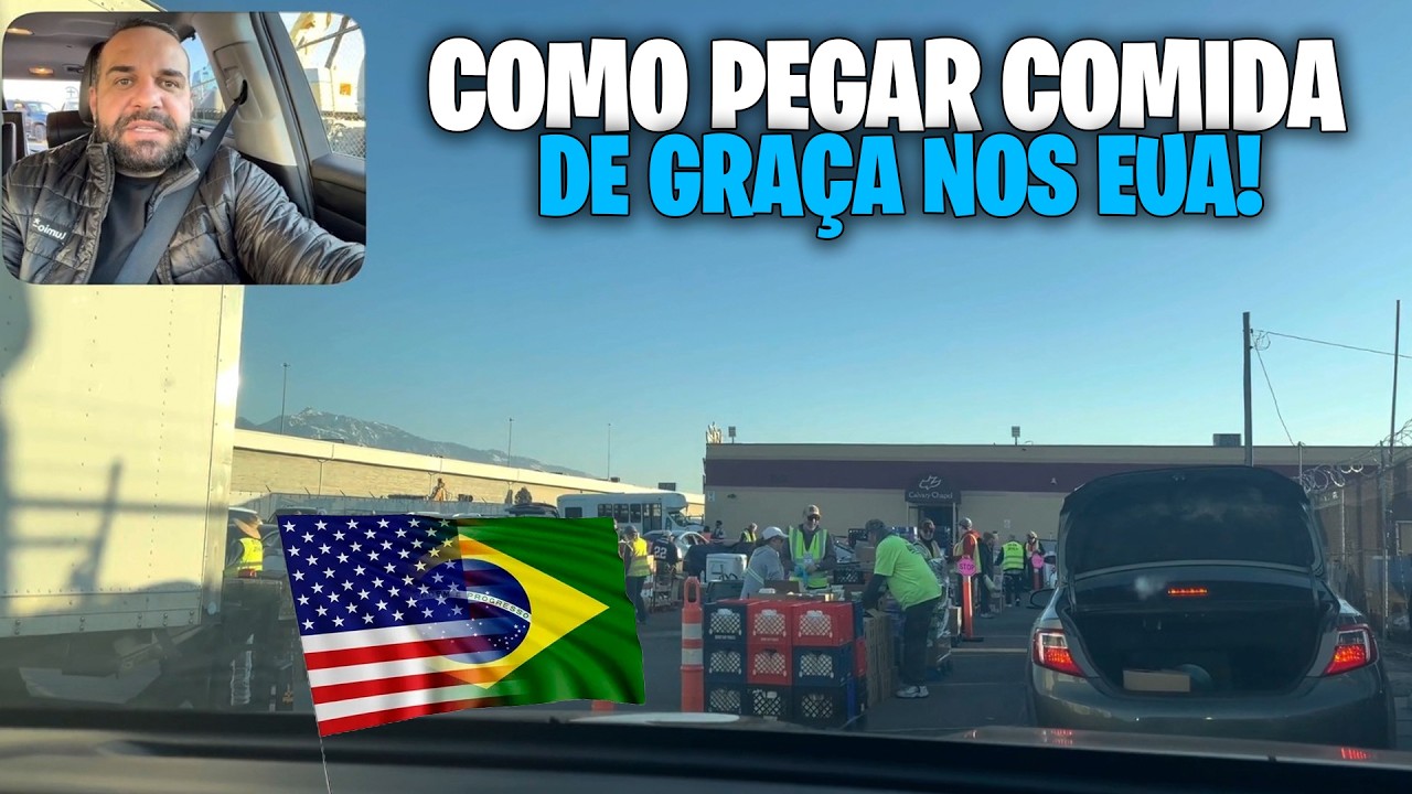 O QUE VEM NA CESTA BÁSICA DOS EUA? 🍞🥩 Comida de graça para todos em Utah