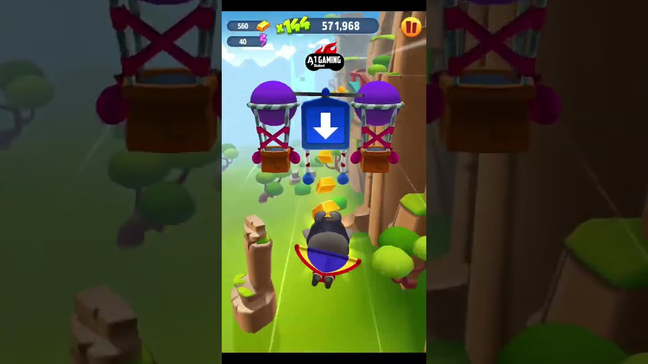 Talking Tom Gold Run Fortune Tom Runs in The Flying World Funny Race Android iOS Gameplay #Shorts