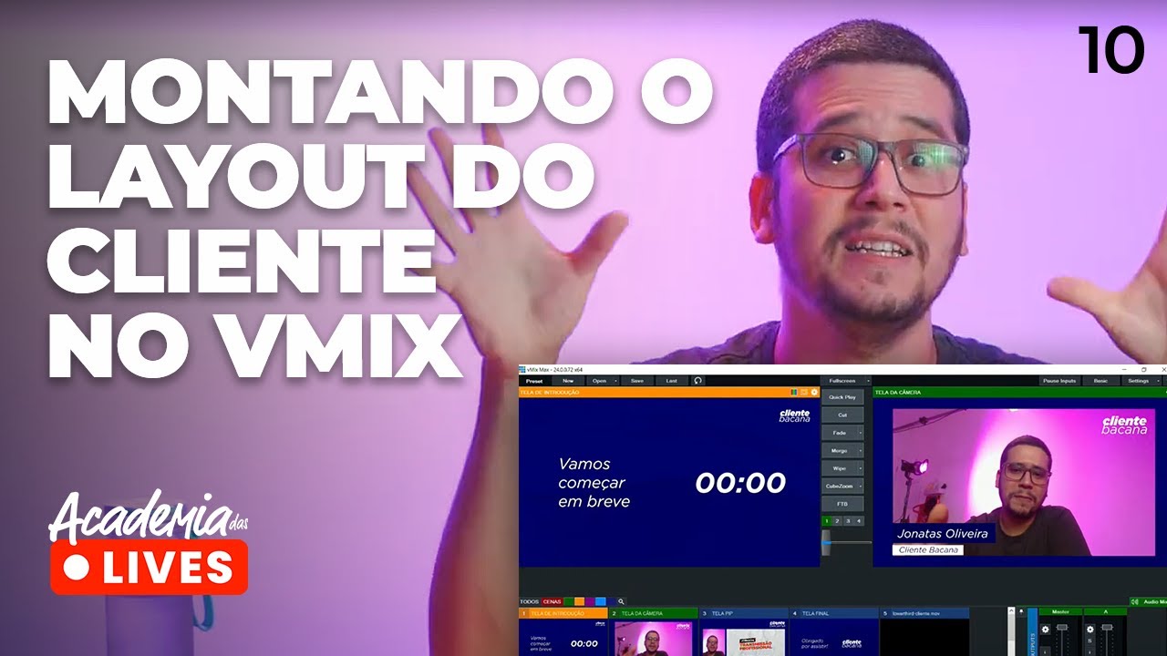 Como montar o layout do cliente no vMix - METALIVE 10