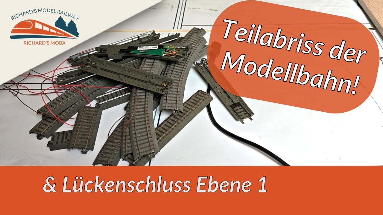 Abreißen ein Teil der H0 Modellbahn mit Wiederaufbau #modelleisenbahn