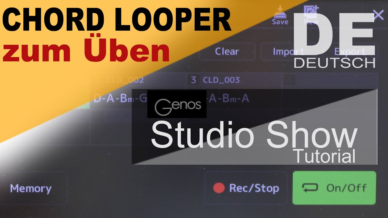 Genos V2 Tutorial «Üben mit Chord Looper» - 'Studio Show' (German)