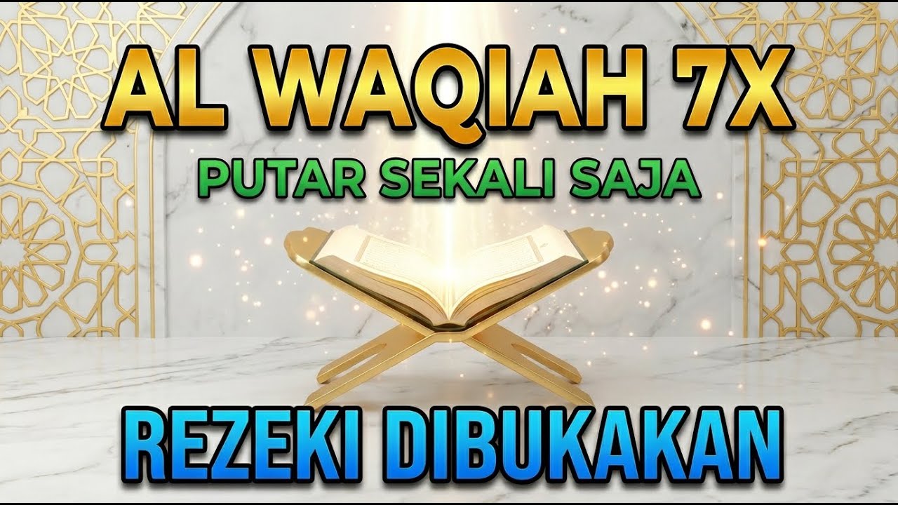 Surah Al Waqiah 7X Sekali Putar Rezeki Dilancarkan dan Diberkahi