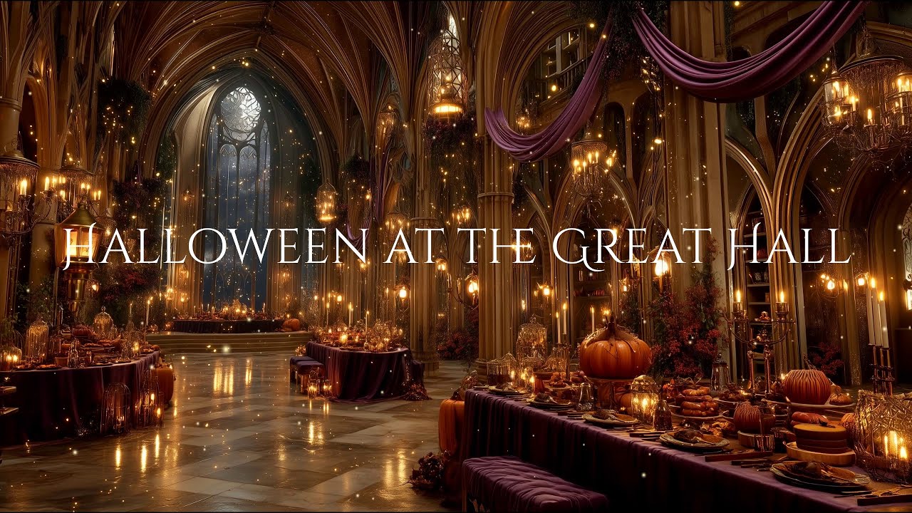 Magical Castle Ambience &mdash; Enchanted Feast in the Great Hall | Cozy Fantasy Music & Warm Atmosphere