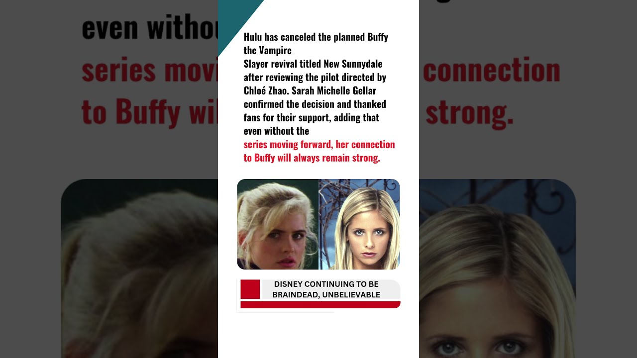Buffy Reboot STAKED Hulu Cancels Sarah Michelle Gellar&rsquo;s Return