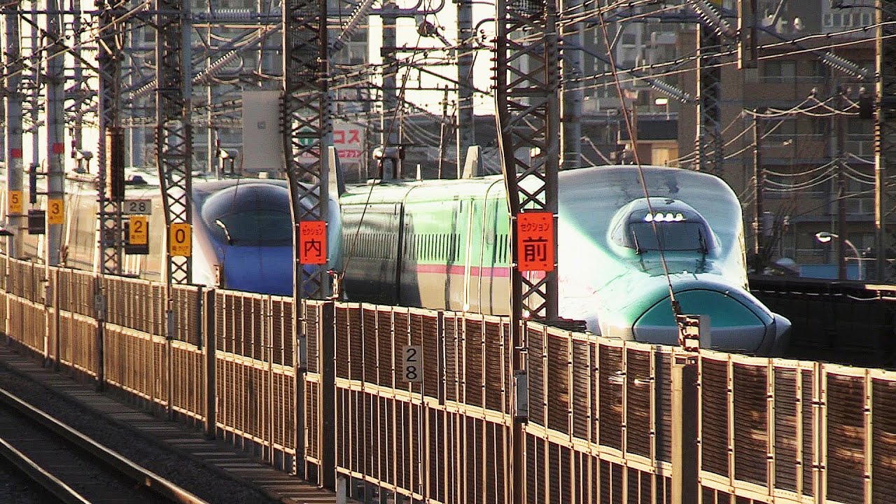新幹線078＊朝日輝く新幹線＊E2系・E3系・E4系・E5系・E6系・E7系・W7系＊与野本町＊Shinkansen