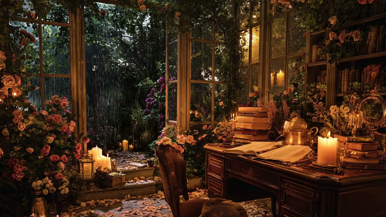 Midnight Cabin Rain 🌧️ Nostalgic Vintage Ambience for Sleep & Relaxation