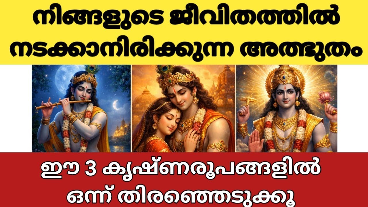 ഈ 3 കൃഷ്ണരൂപങ്ങളിൽ ഒന്ന് തിരഞ്ഞെടുക്കൂ | നിങ്ങളുടെ ജീവിതത്തിൽ നടക്കാനിരിക്കുന്ന അത്ഭുതം|Thodukuri