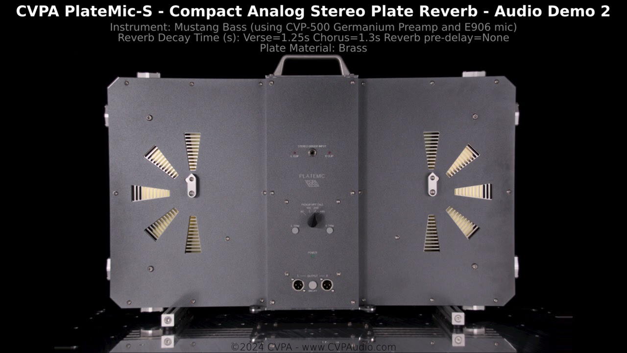 CVPA PlateMic-S Audio Demo 2 - Compact Analog Stereo Plate Reverb