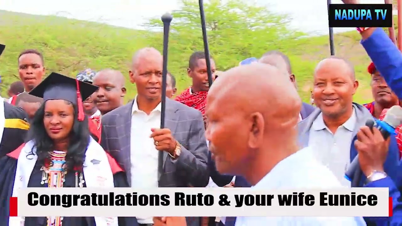 A man & his wife graduate the same day. Congratulations 🎊 👏 💐 Ruto & your wife Eunice. @Nadupatv