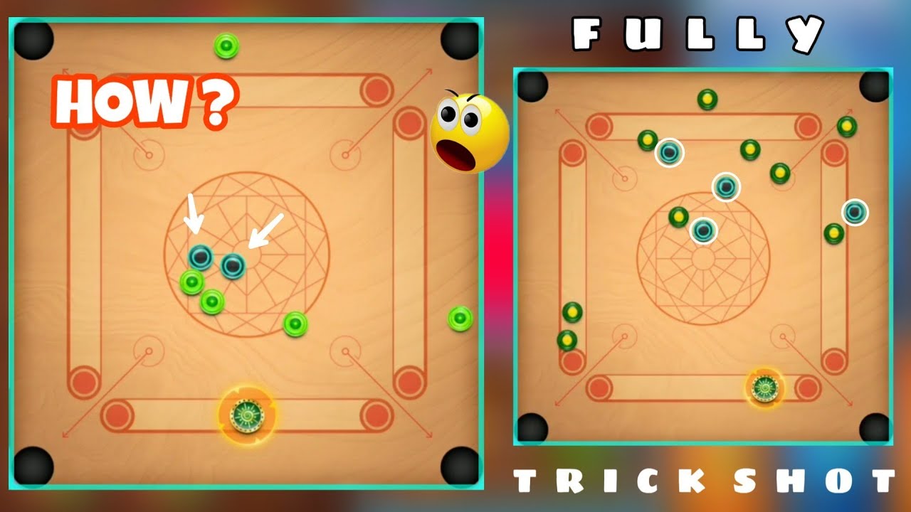 Carrom Pool Fully Indirect Trick Shots / Carrom Gaming / Miniclip