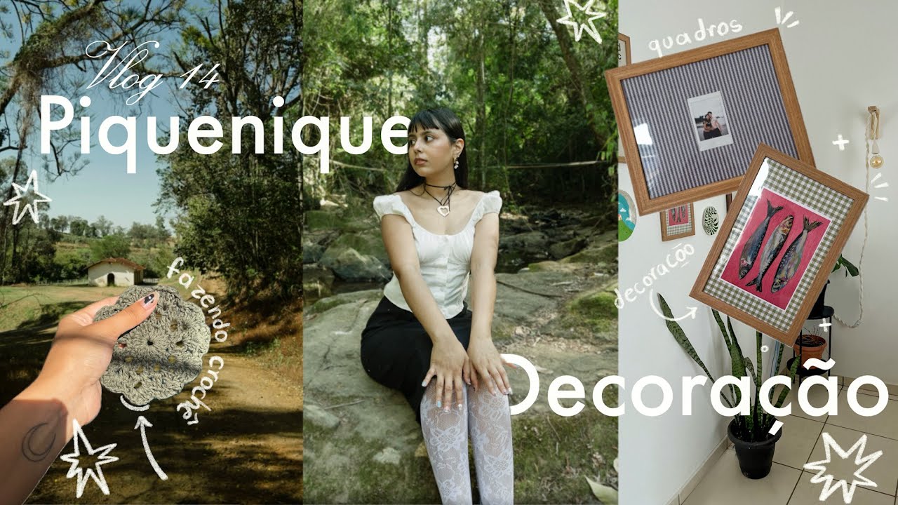 Vlog | fazendo croch&ecirc; pela primeira vez, decora&ccedil;&atilde;o e piquenique