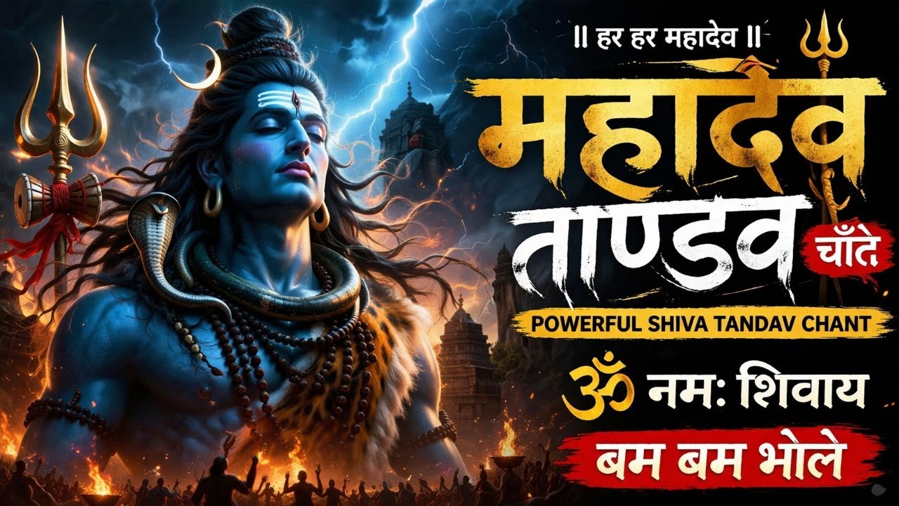 हर हर महादेव 🔱 Powerful Shiva Tandav Chant | ॐ नमः शिवाय | बम बम भोले