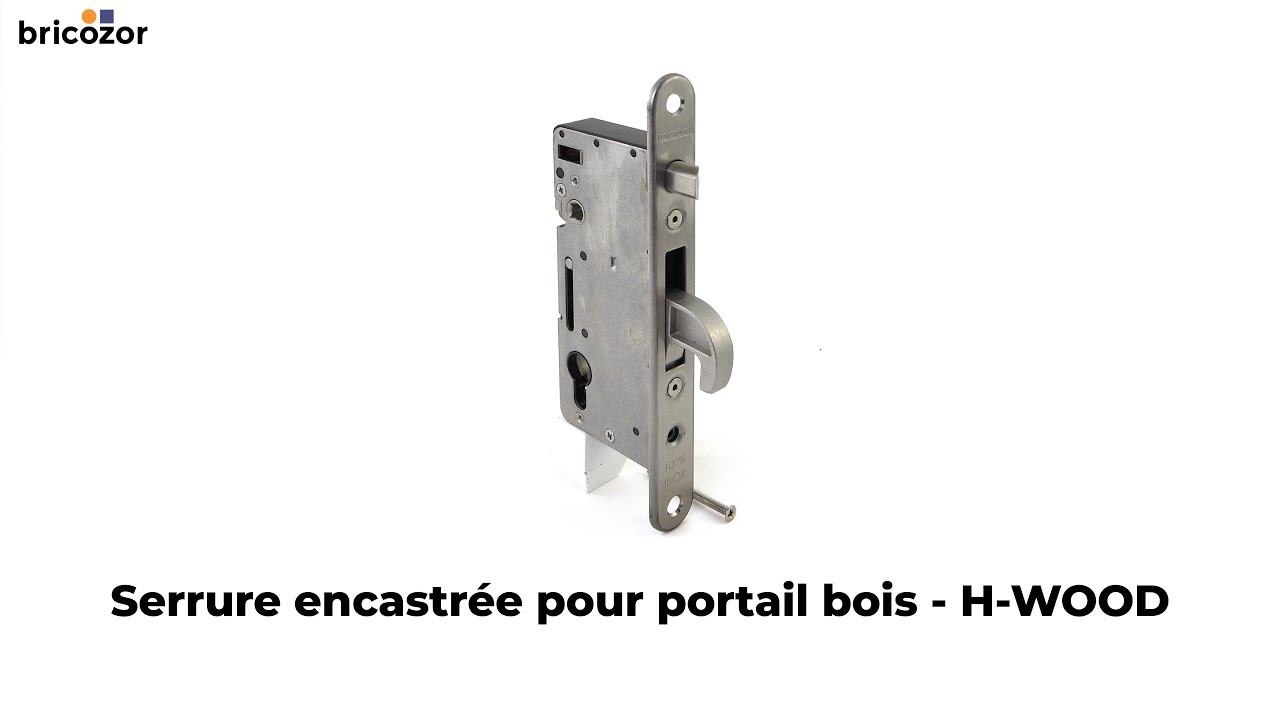 VID&Eacute;O 360&deg; - Serrure encastr&eacute;e pour portail bois - H-WOOD TIRARD