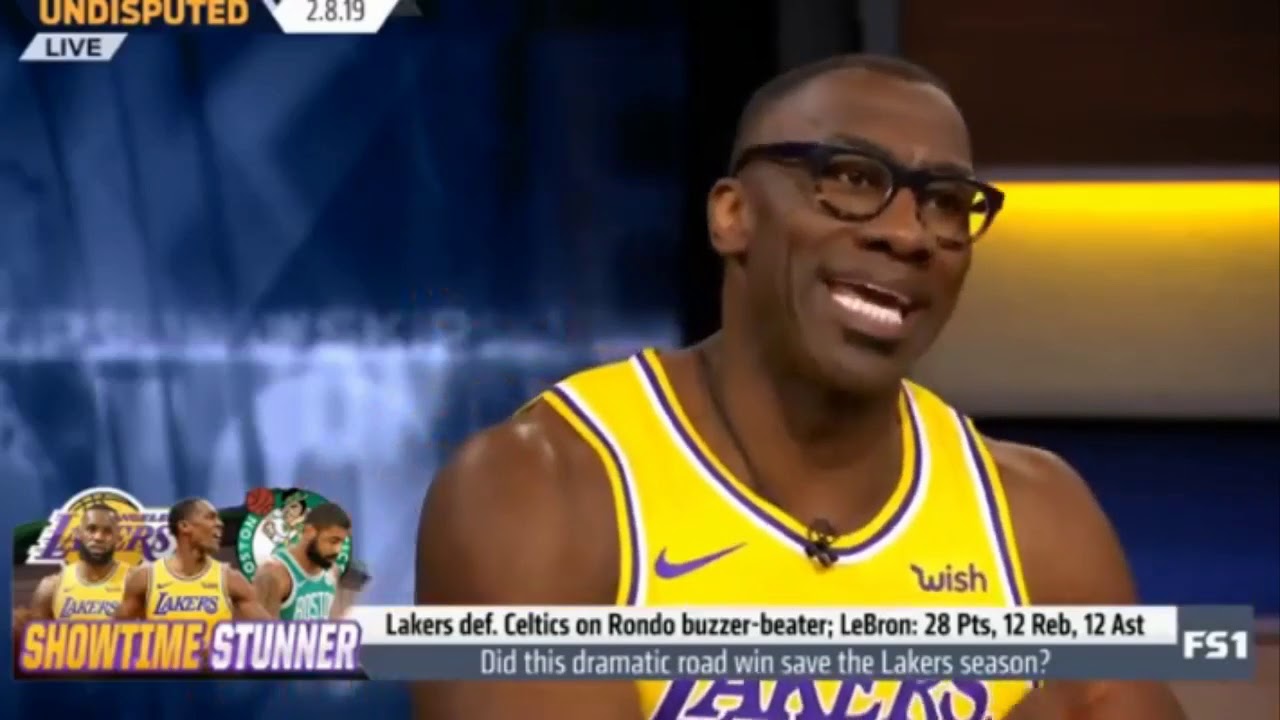 UNDISPUTED on FS1   Lakers def  Celtics on Rondo buzzer beater; LeBron  28 Pts, 12 Reb, 12 Ast