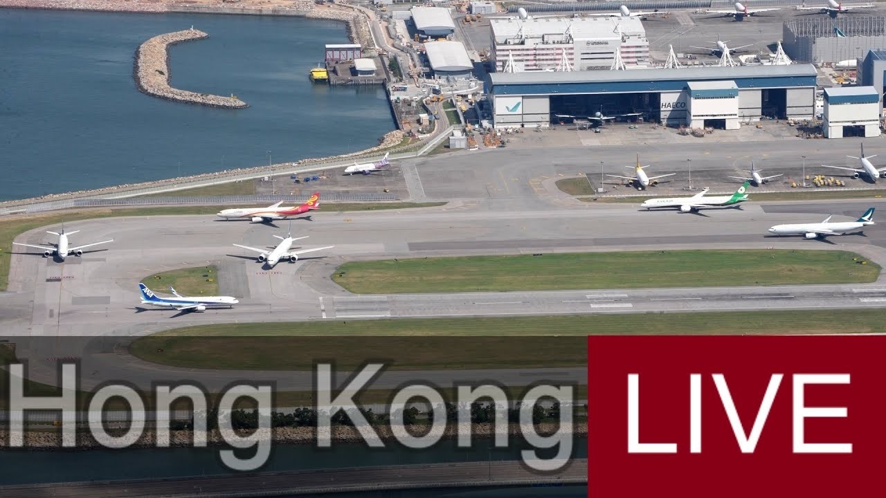 🔴 Retro livery Cathay 747 B-LJE Hong Kong live stream  A350 Retro Livery HKIA New Terminal!
