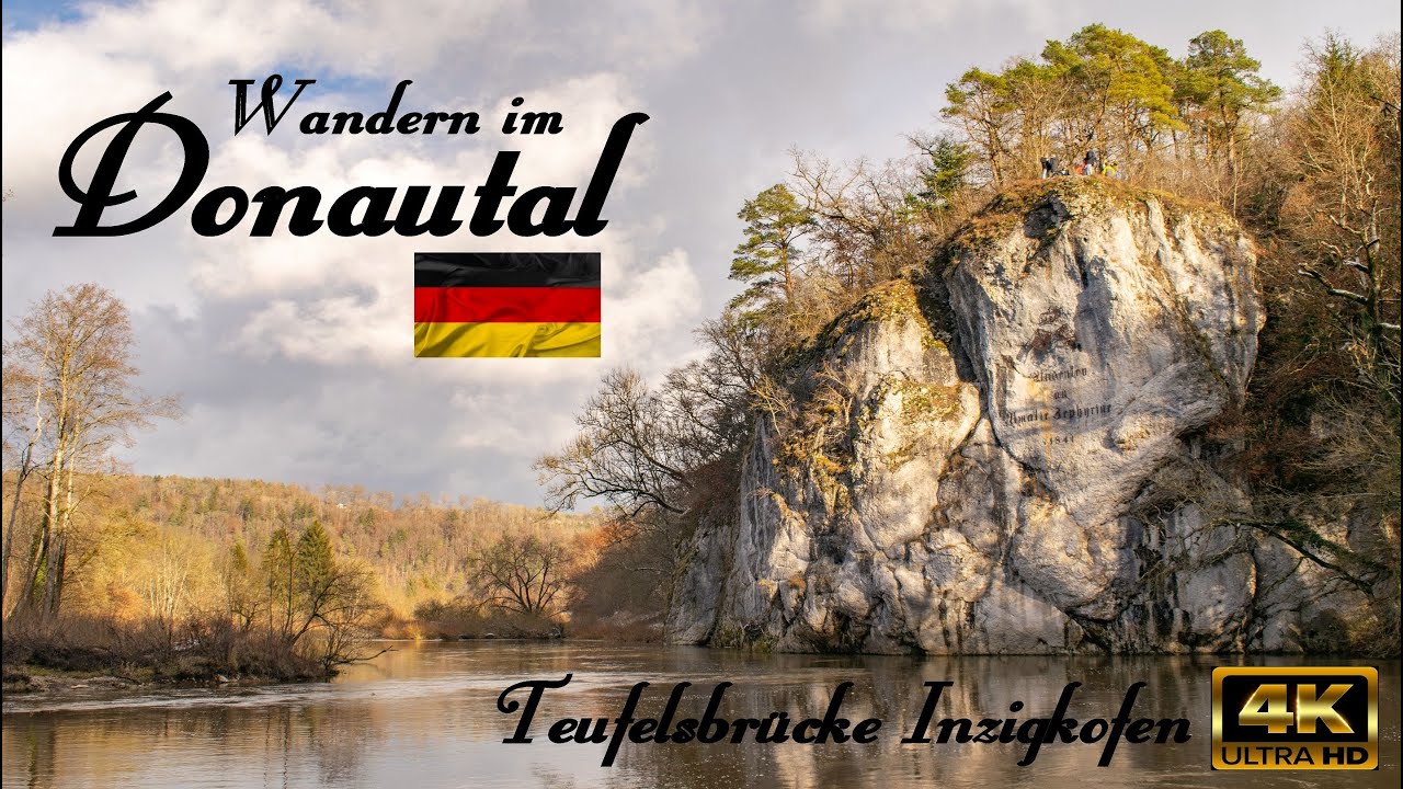 Abenteuerliche Felsenwanderung in Inzigkofen über die Teufelsbrücke im schönen Donautal - 4K UHD