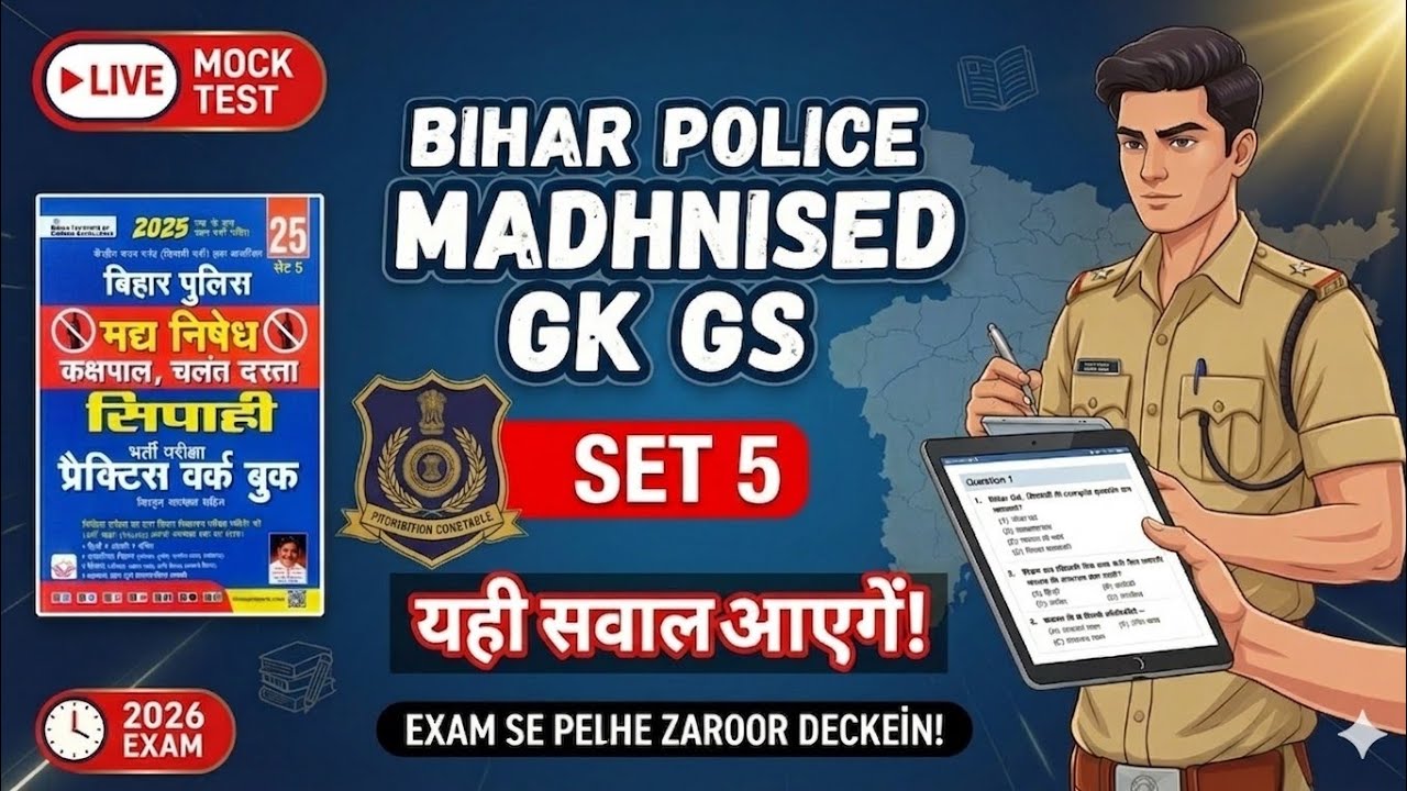 🔴Bihar police Madhya nishedh mock set- 5💡💡