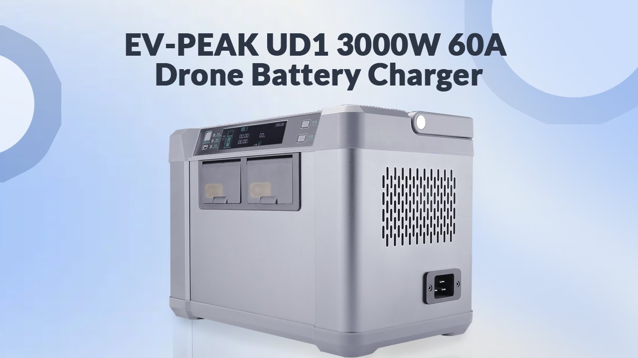 EV-PEAK UD1 Big Power Quad Channel Voice Announcement Agriculture Drone Battery Charger#drone#UAV