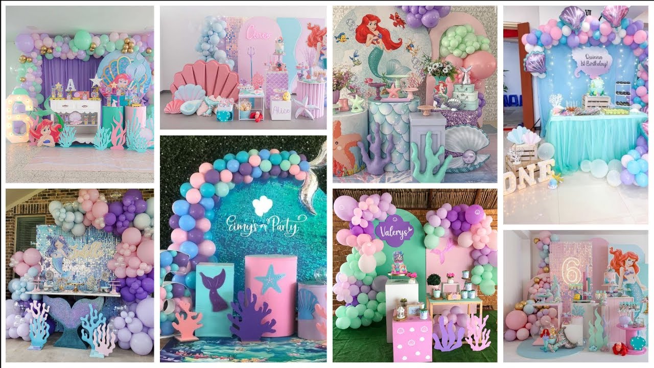 Новейшие потрясающие идеи оформления дня рождения в стиле русалки 2025 || Украшение дня рождения ...