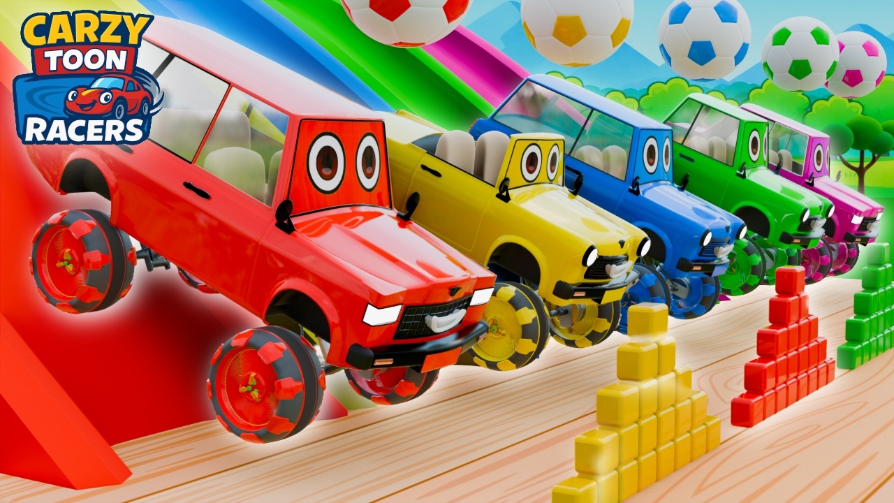 Learn Car Names, Colours & Counting 🚘🌈🔢 | Kids Video