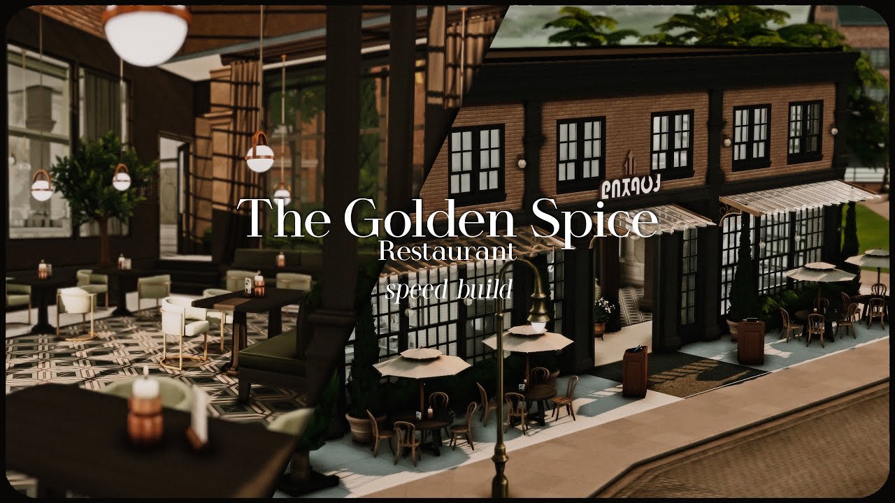 Golden Spice Restaurant ♥ The Sims 4: Speed Build // CC