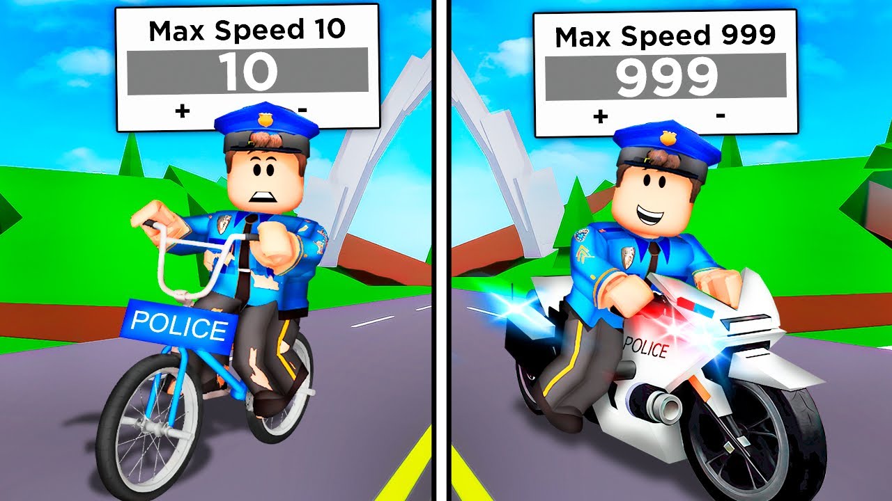 Upgrading SLOWEST to FASTEST Police Bike!! (Brookhaven RP)
