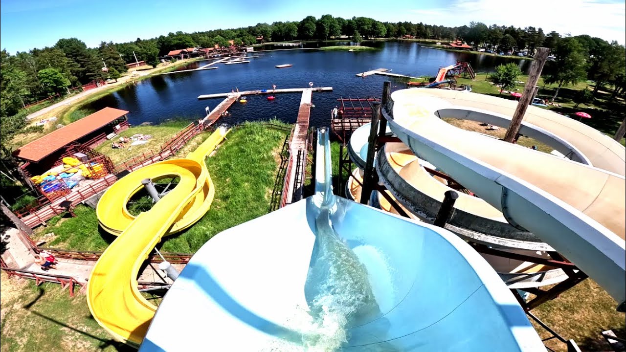 The 2023 Swedish Outdoor Water Slide Compilation at Berkinge Water Land & Camping!