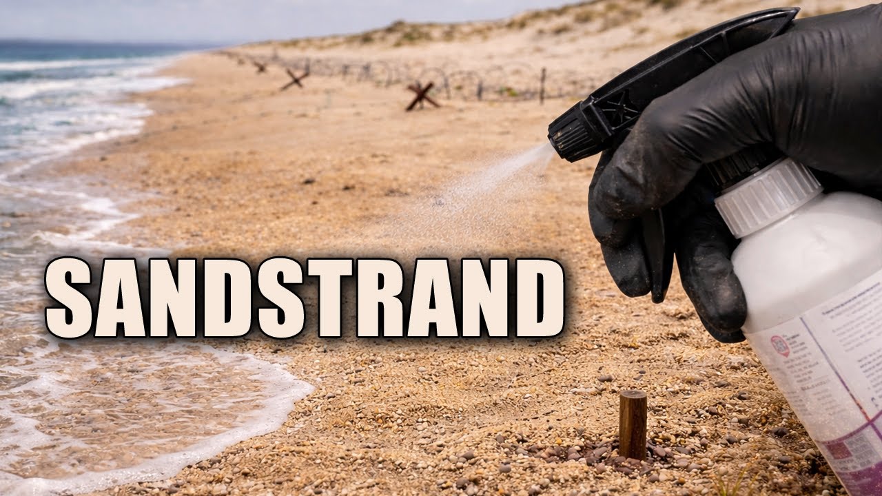 Der Strand vom Omaha Beach entsteht