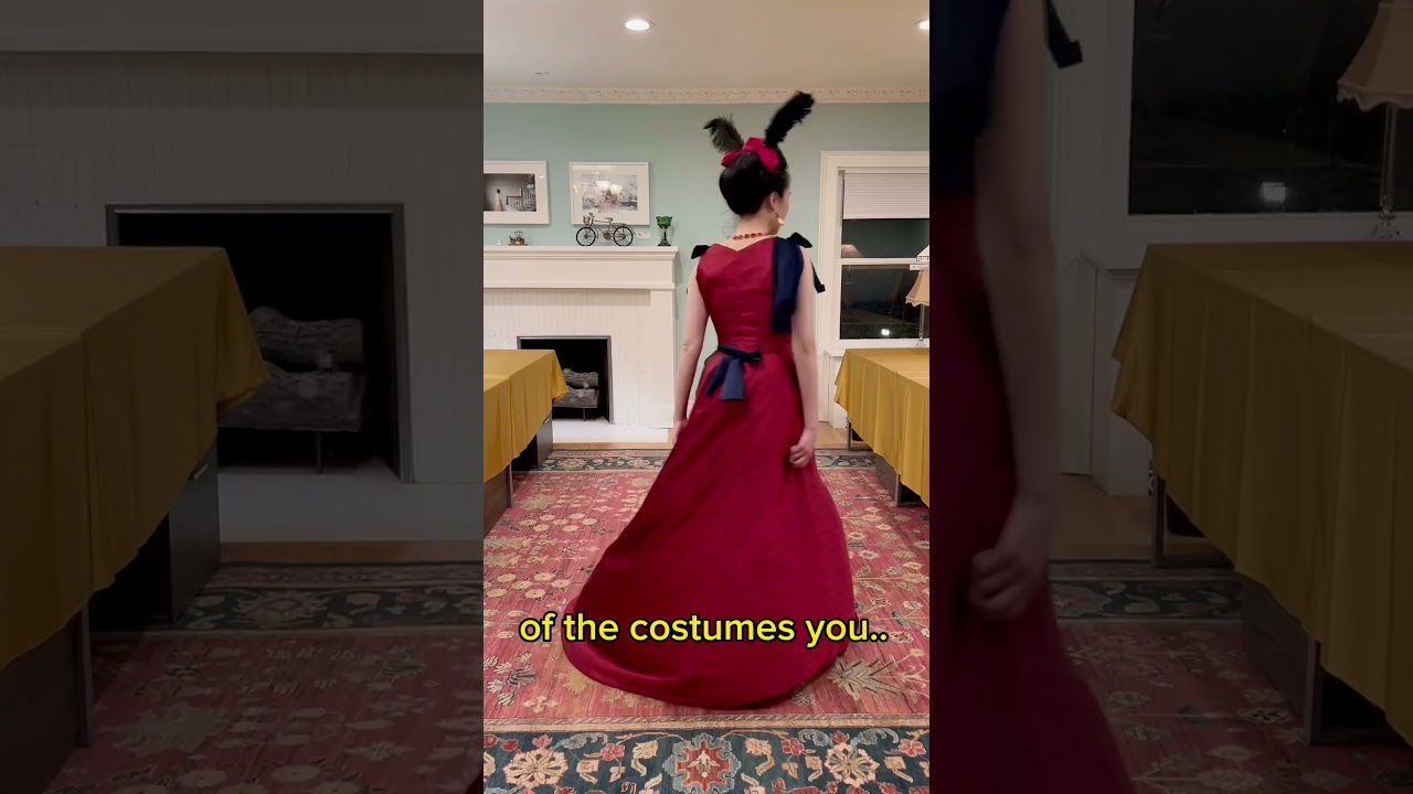 A reminder to take videos of your costumes (Victorian ballgown)
