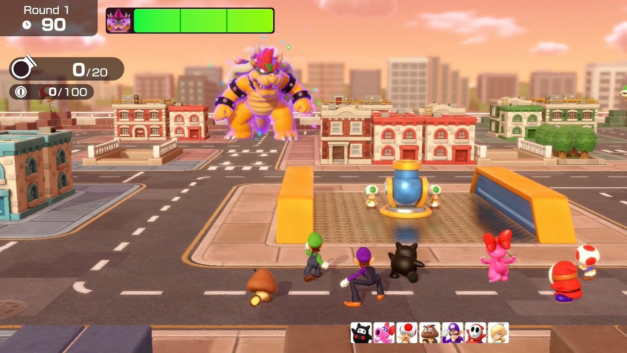 Super Mario Party Jamboree // Bowser Kaboom Squad (Bomber Bills - Luigi) - Walkthrough