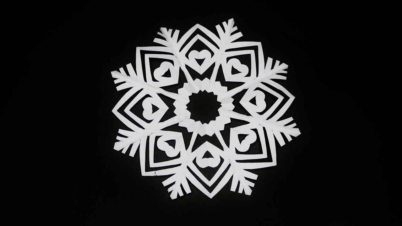 How to Make an Easy Paper Cutting Snowflake | Christmas Mandala Paper Art | Window Decoration
