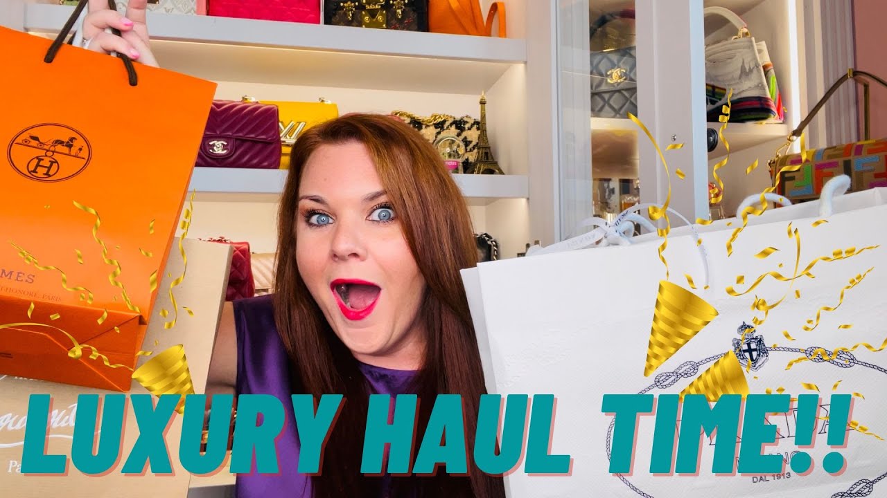 LUXURY HAUL! FIRST EVER PRADA BAG UNBOXING, HERMES, CHRISTIAN LOUBOUTIN, VERSACE & LILYSILK!