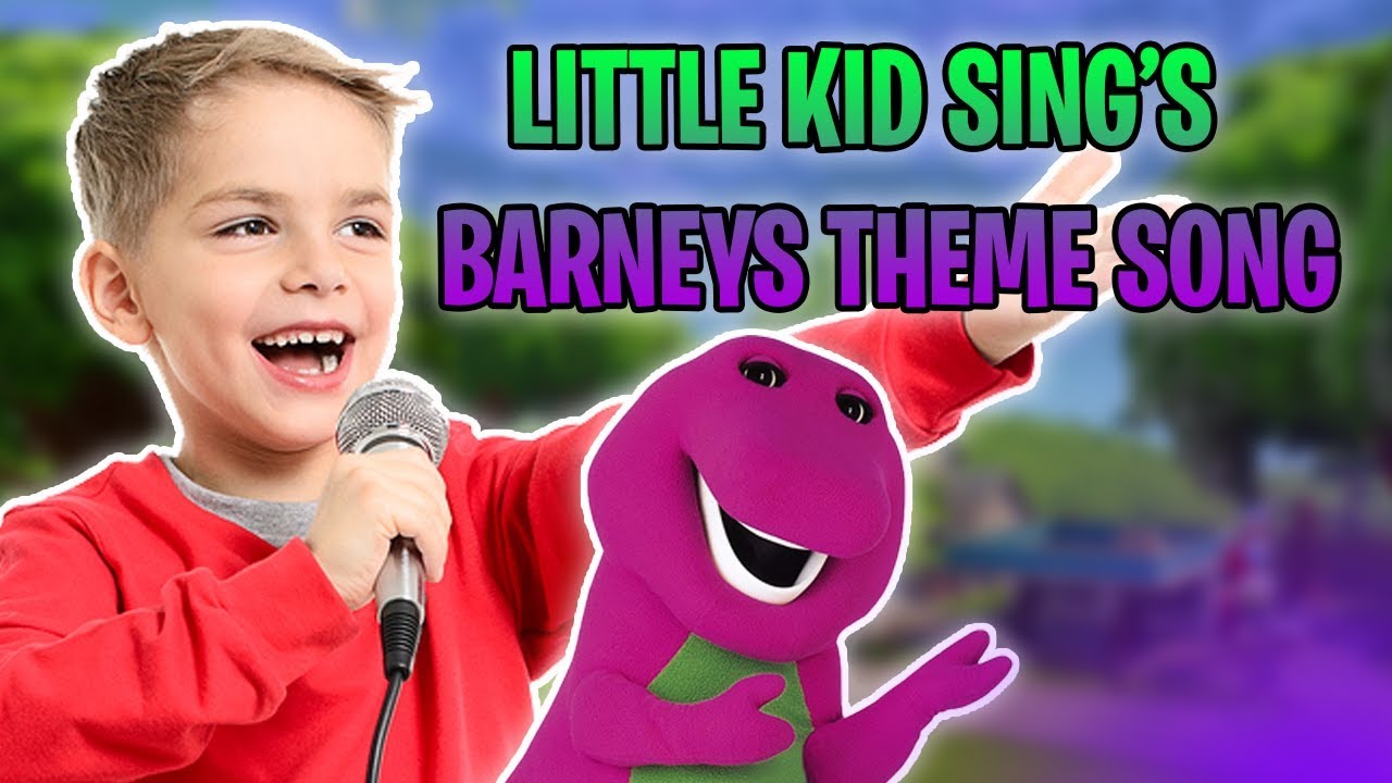 Little kid sings Barney's theme song in fortnite!