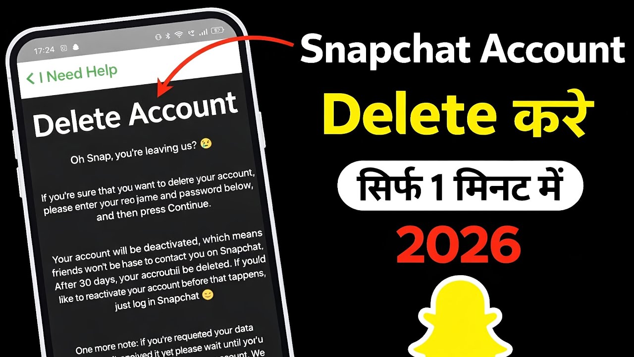 How to Delete Snapchat Account | Snapchat Account Delete kaise kare Permanently 2026 | snap delete 