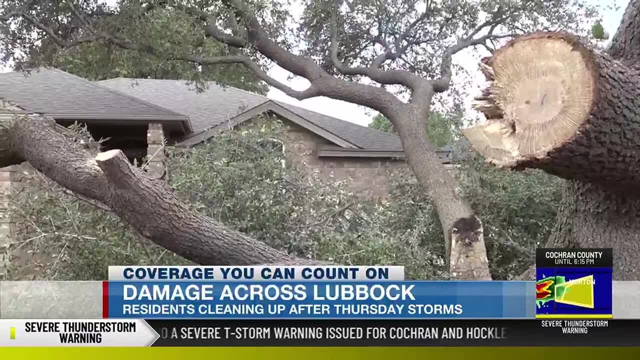 Lubbock residents cleaning up after Thursday storms