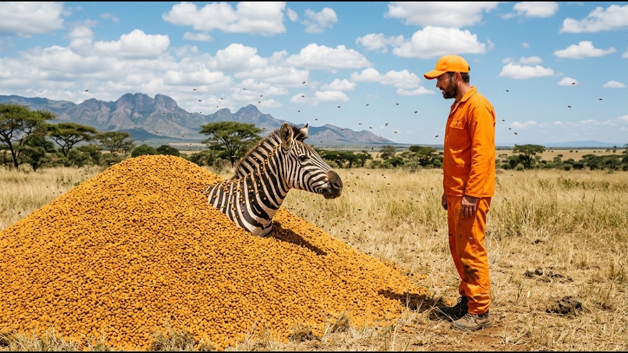 Zebra Attacked by Bees &ndash; Epic Helicopter Rescue Saves Its Life!