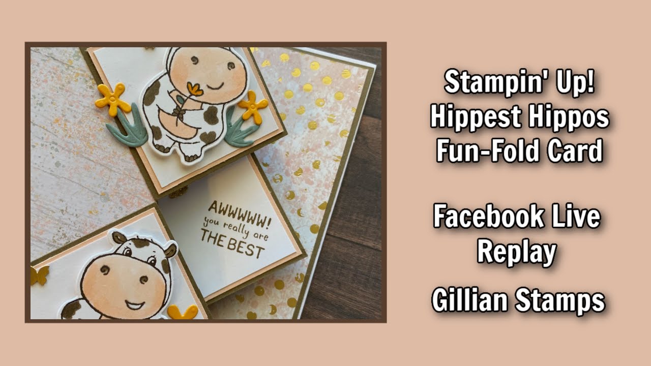 Stampin' Up! Hippest Hippos Fun Fold Card