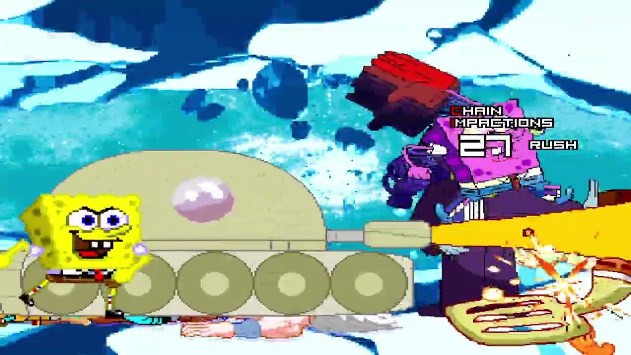 KOF MUGEN Tag Team SpongeBob Boggy B The Bionic Woman Super Saiyan Goku Vs SpongeBob 4X
