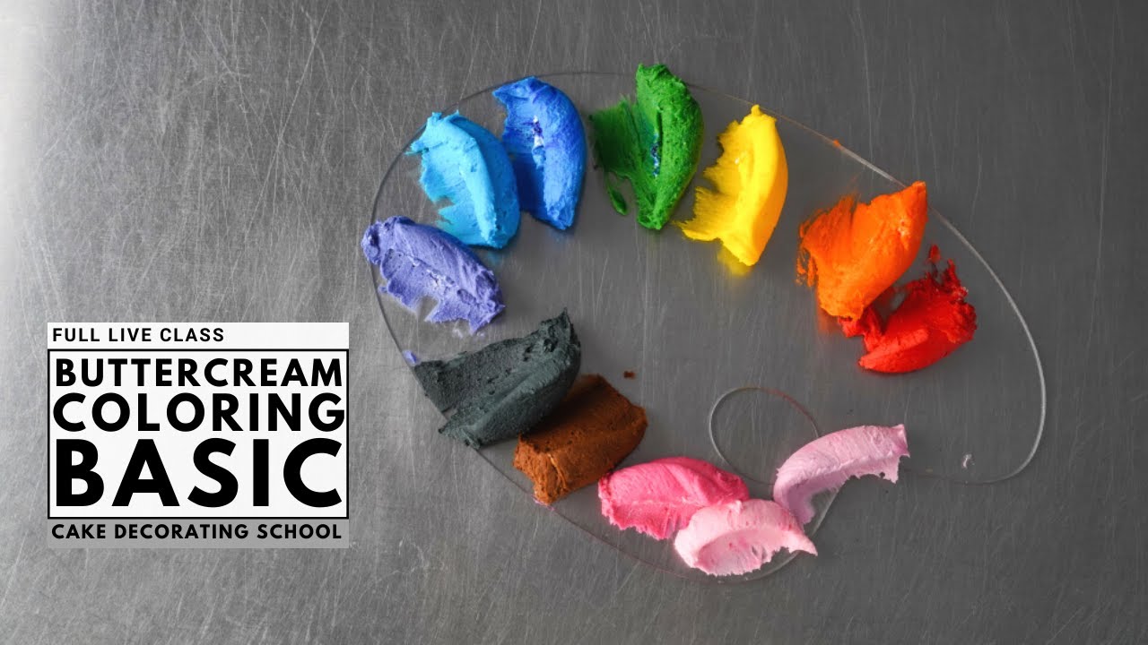 How to color buttercream  [ Cake Decorating For Beginners ]