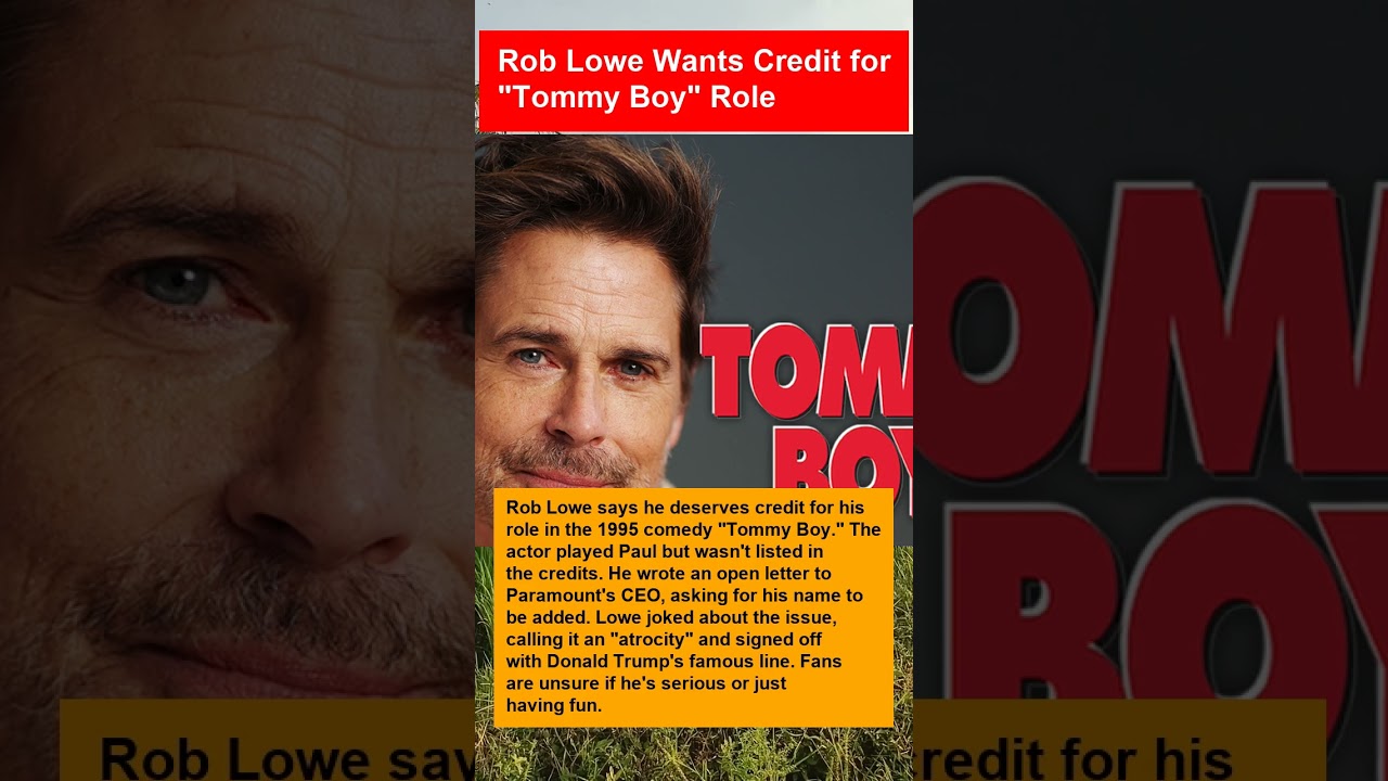 Rob Lowe Wants Credit for 