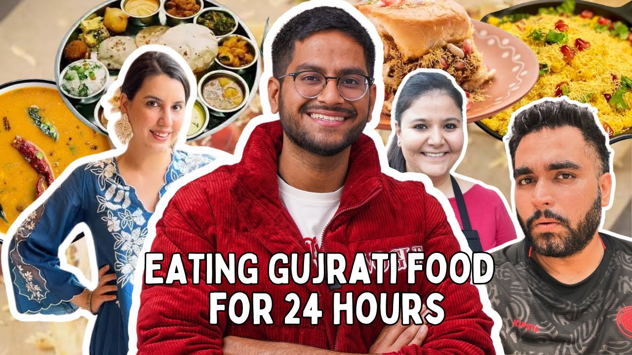 EATING ONLY GUJARATI FOOD FOR 24 HOURS 😱😳 