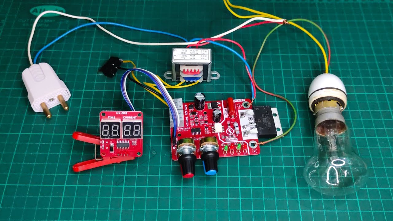 NY-D01 Spot Welder Control Panel Adjusting Time and Current Digital Display Spot Welder Transformer