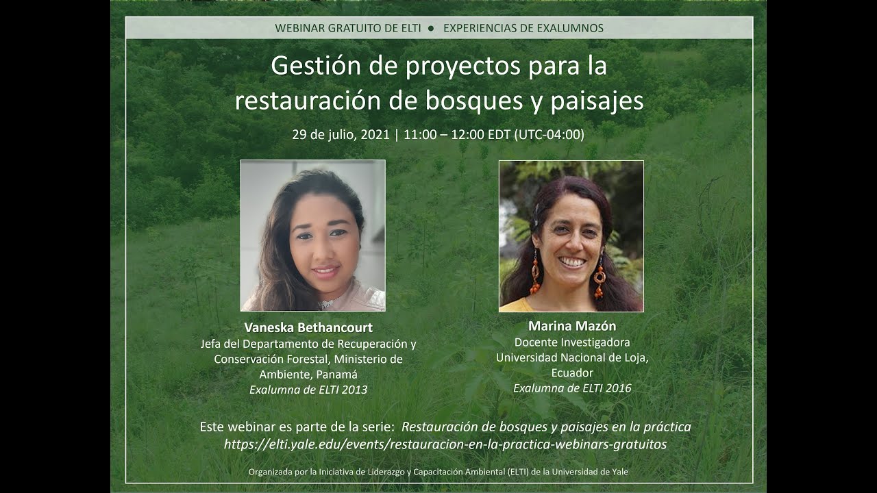 2021-2022 Yale-ELTI Webinar 1 de 8: Gestión de proyectos