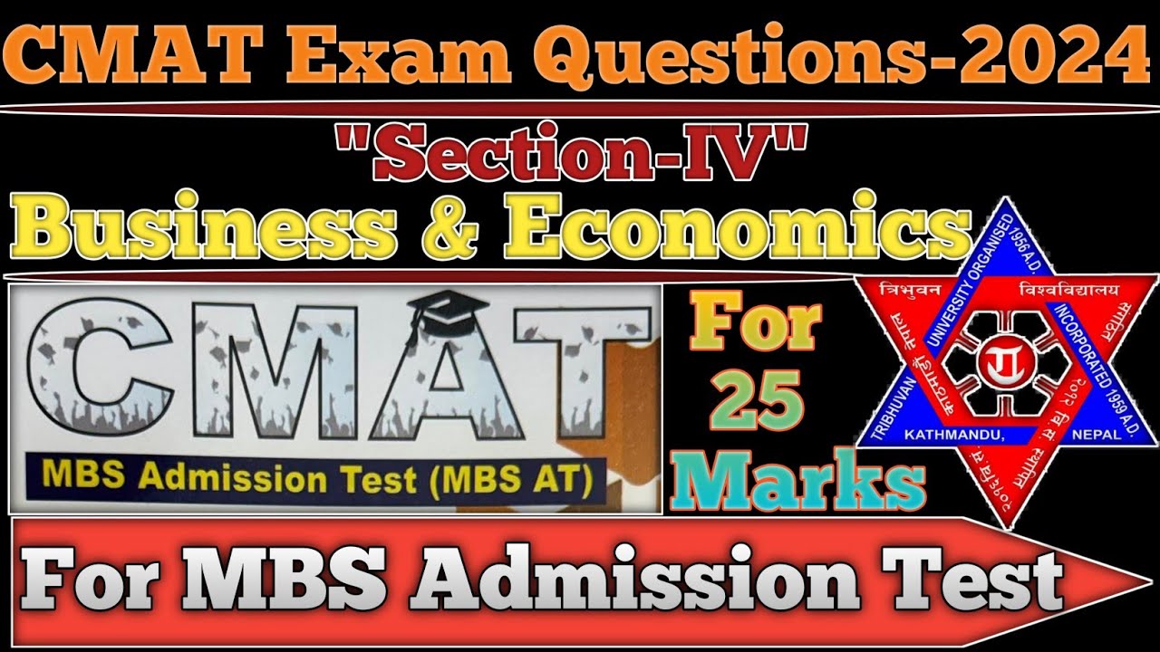 CMAT Exam Preparation for MBS||CMAT Exam Questions-2024 with Answers 