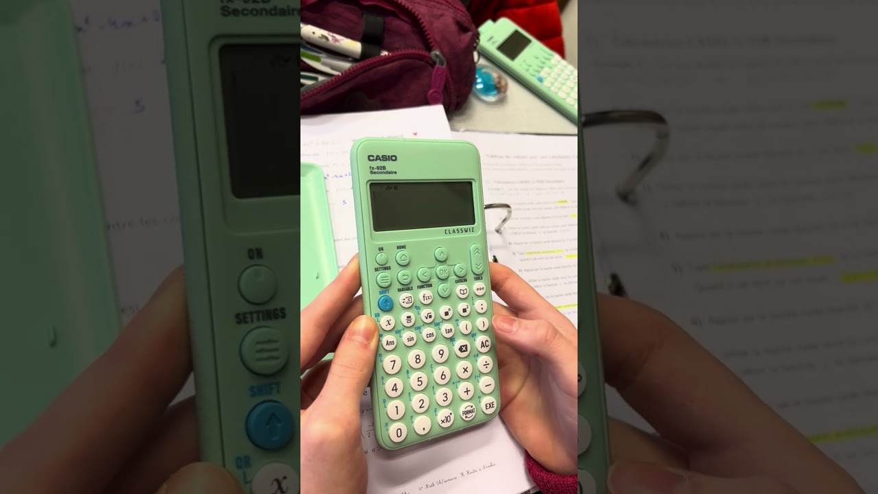 Tableau de valeurs d'une fonction avec la calculatrice (modèle 2023) Casio fx 92-B  secondaire