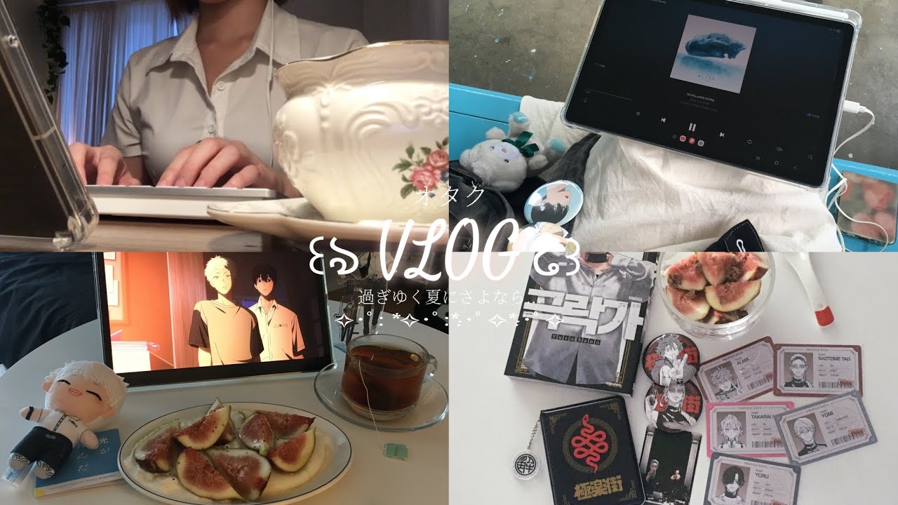 🎐𝚅𝙻𝙾𝙶 | 지나가는 여름을 떠나보내며..໒꒱ ‧₊˚| 방꾸미기 | 윈브레 쿠지 | 수원 굿즈샵 | 언박싱 | 히카루가 죽은 여름 | 극락가 | 일상 브이로그 | 오타쿠 브이로그
