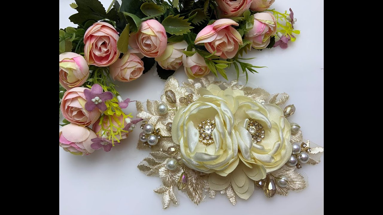 Tocado para ceremonia VIDEO No.948 creaciones rosa Isela