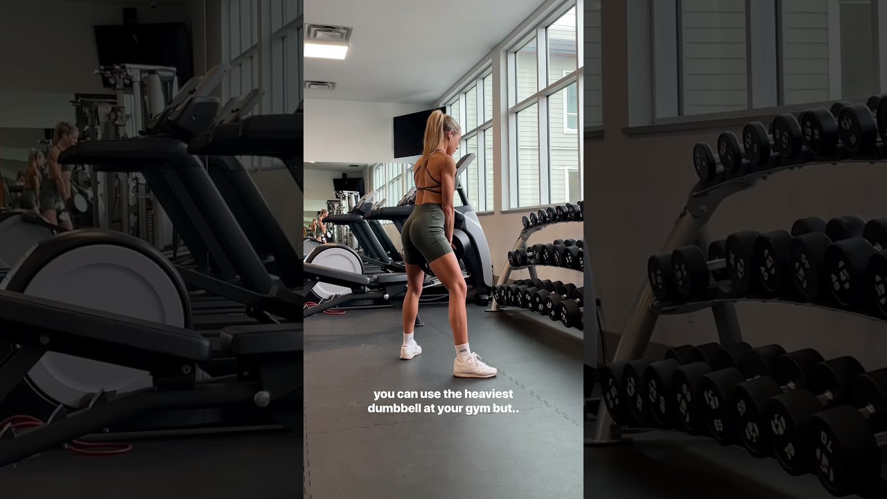Girls at the gym be like.. 😂 #funnyvideo #gym #workout #dumbbell #fitness